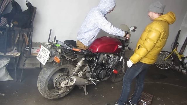 Заводим Yamaha XJR 1200 после зимы смотреть онлайн