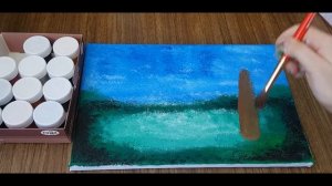 Техника рисования на холсте губкой для мытья посуды