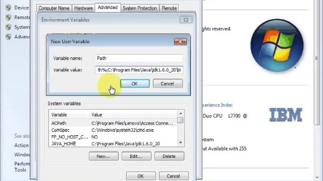 Configuring Windows7 for using Java (JDK1.6.0) смотреть онлайн
