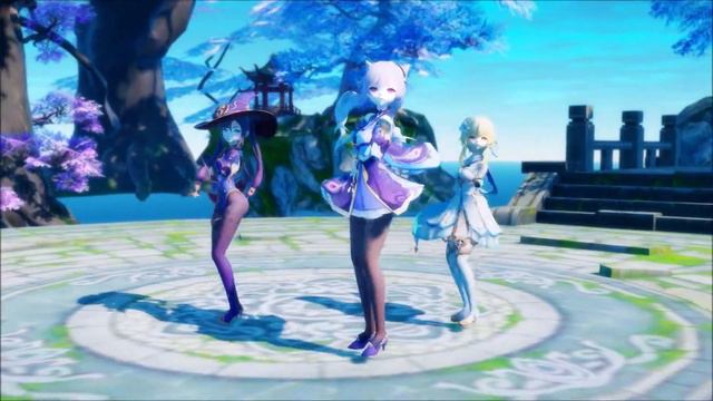 MMD - Gee | Girls Generation | Lumine, Keqing, and Mona - Genshin Impact смотреть онлайн