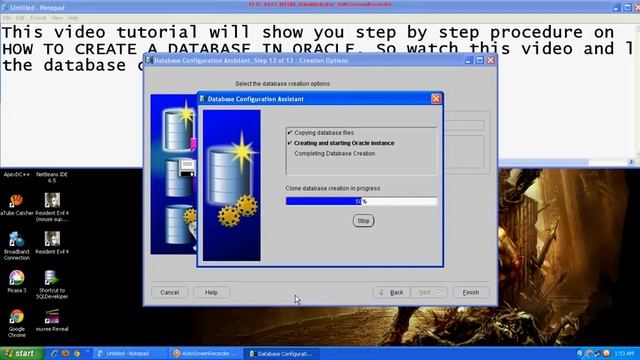 Creating New Database In Oracle 10g смотреть онлайн