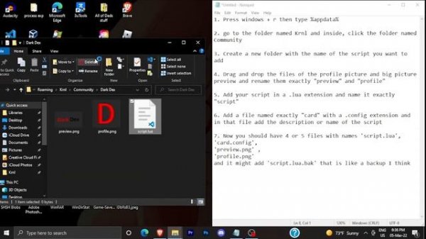 how to add your own scripts in krnl