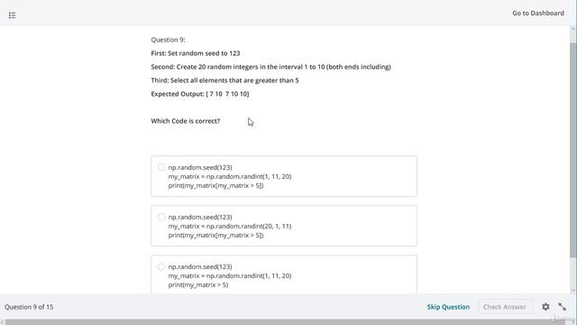 Simulating Real World Problems with Python (1 Self Assessment Quiz Solution) смотреть онлайн