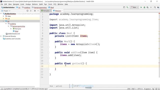 The Java Design Patterns Course--5 Challenge Solution Builder смотреть онлайн
