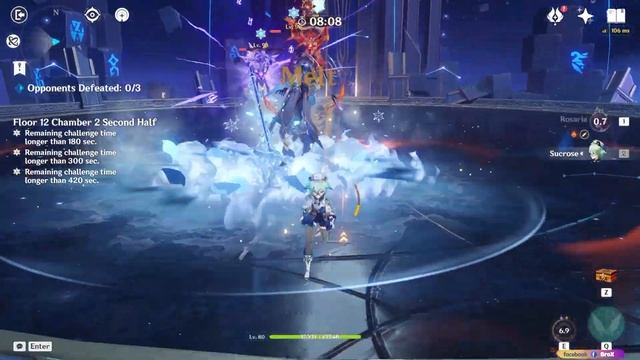 BEIDOU, XINGQIU & ROSARIA, SUCROSE vs SPIRAL ABYSS FLOOR 12 2.6 смотреть онлайн