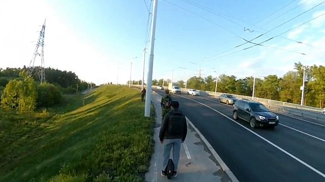 Уфа. Черниковский мост. Моноколесa, Электросамокат смотреть онлайн