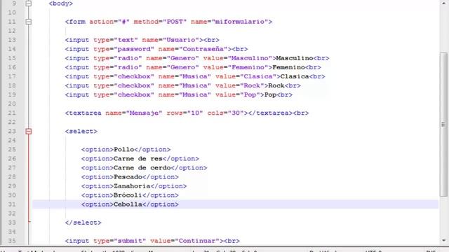 Tutorial básico de HTML desde cero - Video 20: Etiqueta Textarea y Select. смотреть онлайн
