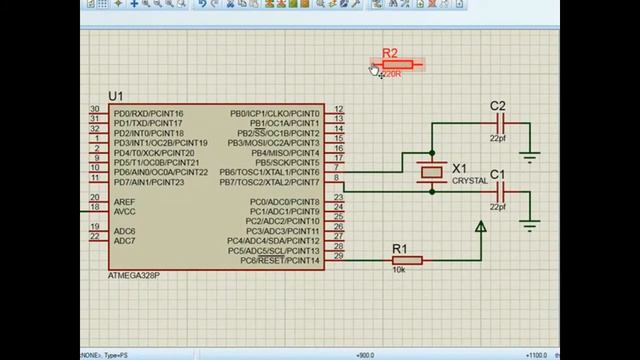 Simulando Arduino No Proteus - CHIP ATMEGA 328P