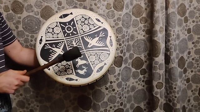 Бубен кожаный шаманский. Сказочный лес. 40 см. смотреть онлайн