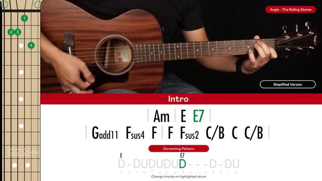 Angie Guitar Cover The Rolling Stones 🎸|Tabs + Chords| смотреть онлайн