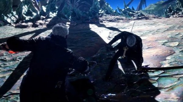 Chaotic fight Nero vs Vergil - Gameplay cut stylish showcase | Devil May Cry 5