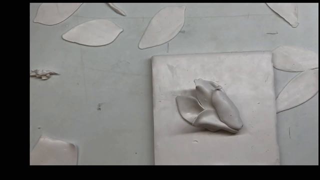 Magnolia Flower Relief Sculpture in Polymer Clay смотреть онлайн
