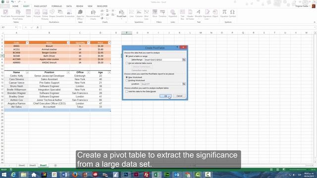Microsoft Excel 2013 Tutorial│Pivot Tables смотреть онлайн