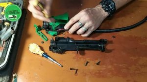 Ремонтируем ручку газа на бензокосе (вариант третий).