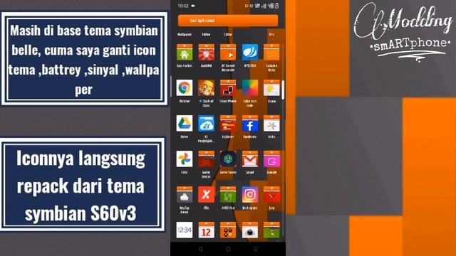 Tema Oppo Symbian Embossed Orange S60v3 смотреть онлайн