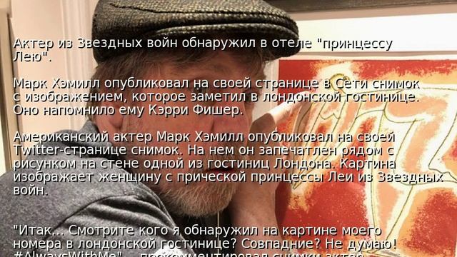 Актер из Звездных войн обнаружил в отеле "принцессу Лею" смотреть онлайн