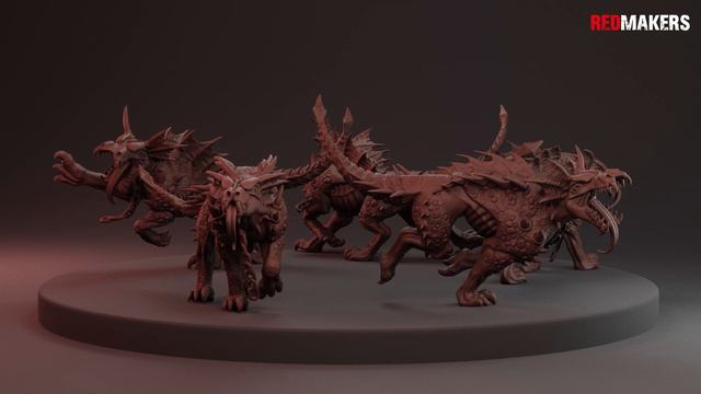 Hell Hounds – Demons. Models for 3D printing. смотреть онлайн