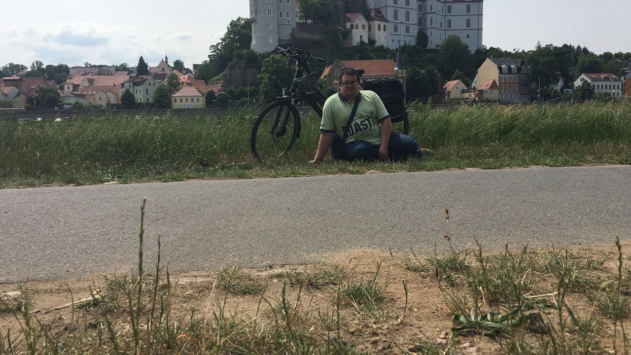 В Dresden на E-Bike Fischer ETD 1920.LER + Elberadweg, Wurzen-Riesa-Meißen-Dresden 101,7 km Часть 2 смотреть онлайн
