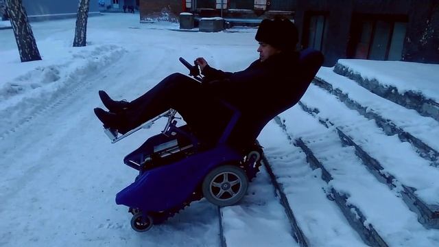 Testing in the snow. Caterwil GTS3 step wheelchair смотреть онлайн