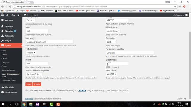 Wordpress Kayan Duyuru Ekleme смотреть онлайн