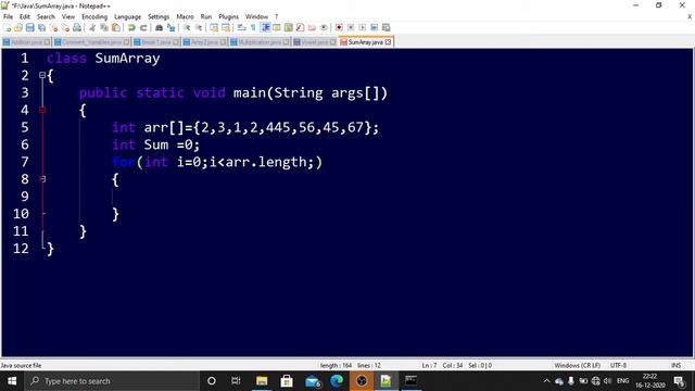 Sum of Array elements in java смотреть онлайн
