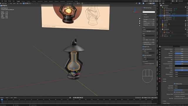 Stylized Lantern in Blender - Timelapse - Part 1: Modeling смотреть онлайн