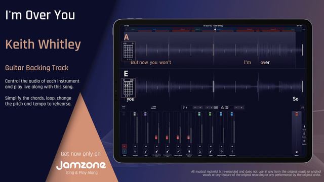 Guitar Backing Track | I'm Over You - Keith Whitley смотреть онлайн