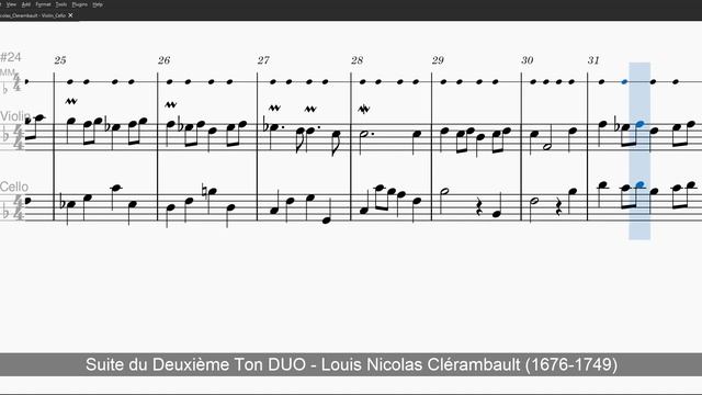 Suite du Deuxième Ton DUO - Clérambault-Level 3-Violin + Metronome ONLY смотреть онлайн