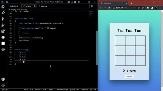How to make tic tac toe game in javascript, HTML, CSS #javascript #html #css смотреть онлайн