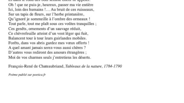 "La Forêt" - Francois René de Châteaubriand ( imitation F.Luchini ) смотреть онлайн