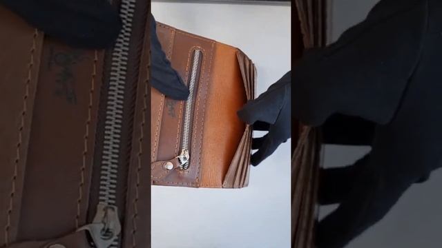 Обзор на кожаное мужское портмоне из вощеной кожей смотреть онлайн