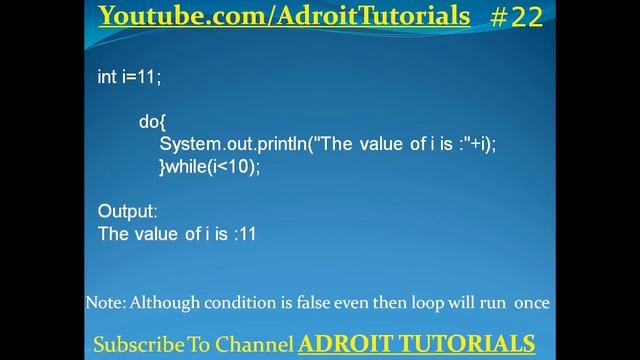 How to Use do while loop in Java with Example Tutorial #22 смотреть онлайн