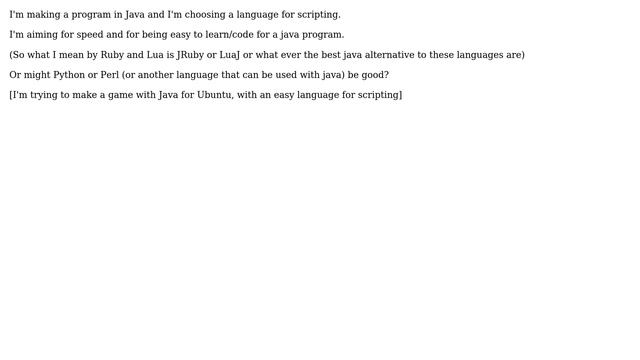 Lua or Ruby (or something else?) for scripting? смотреть онлайн