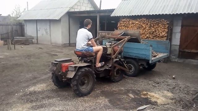 самодельный погрузчик к минитрактору смотреть онлайн