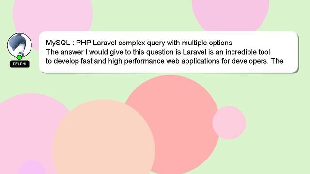 MySQL : PHP Laravel complex query with multiple options смотреть онлайн
