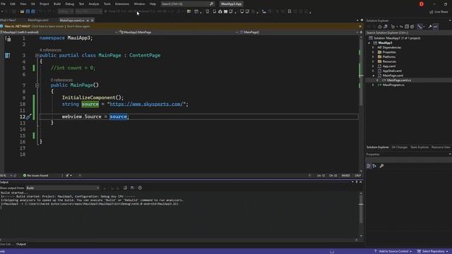 WebView in .Net MAUI App using Visual Studio 2022 смотреть онлайн