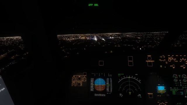 тест новый ночной огни+Reshade в X Plane 11