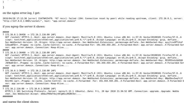 DevOps & SysAdmins: Websocket working within LAN but 502 error from remote client with nginx proxy смотреть онлайн