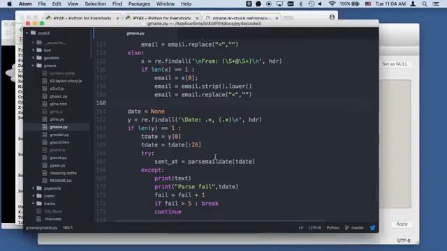 Worked Example Gmane Mail Retrieval Chapter 16 | 2nd | week 4|. смотреть онлайн