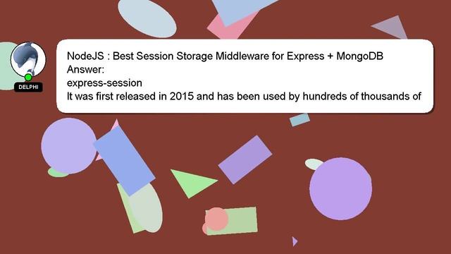 NodeJS : Best Session Storage Middleware for Express + MongoDB смотреть онлайн