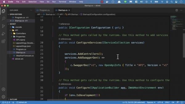 009 Reviewing the Web API startup files