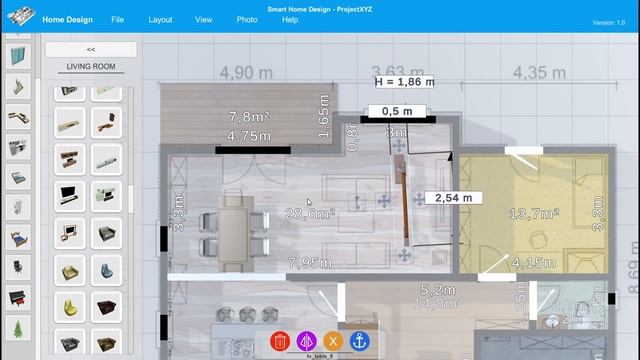 Smart Home Design | 3D Floor Plan смотреть онлайн