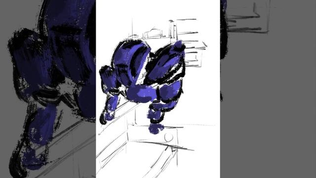 Robot sketch by Procreate смотреть онлайн