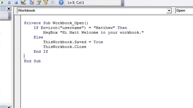 Excel 2010 VBA Tutorial 39 Events Workbook Open смотреть онлайн