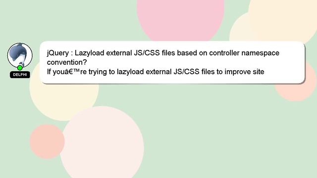 jQuery : Lazyload external JS/CSS files based on controller namespace convention? смотреть онлайн