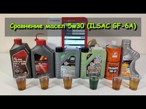 Сравнение масел 5w30 ILSAC GF-6A (S-Oil, Hyundai, Luqui Moly, Autobacs, Gazpromneft). смотреть онлайн
