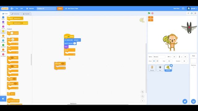 How to Code Monkey Mayhem ( A Game on scratch) смотреть онлайн