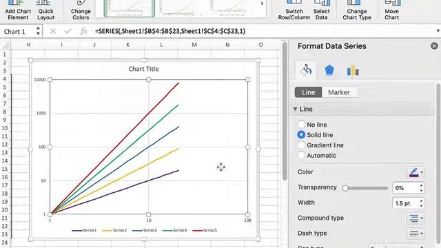 Excel Demo Log Log Plot смотреть онлайн