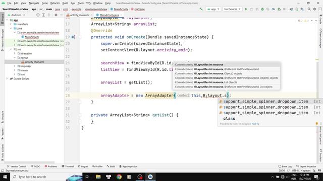 SearchView with ListView in Android смотреть онлайн