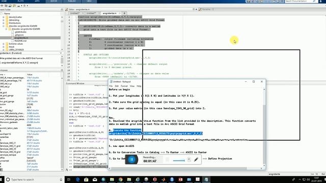 convert mat file data grid in Matlab to Arc ASCII grid format смотреть онлайн